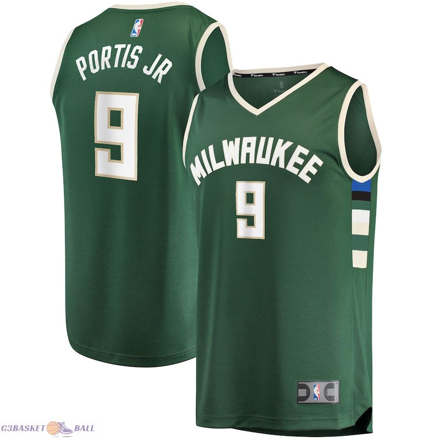 Men's Milwaukee Bucks Bobby Portis Fanatics Green Fast Break Replica Jersey - Icon Edition