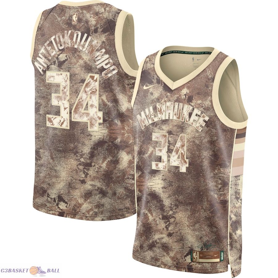 Unisex Milwaukee Bucks Giannis Antetokounmpo Brown Select Series Swingman Jersey