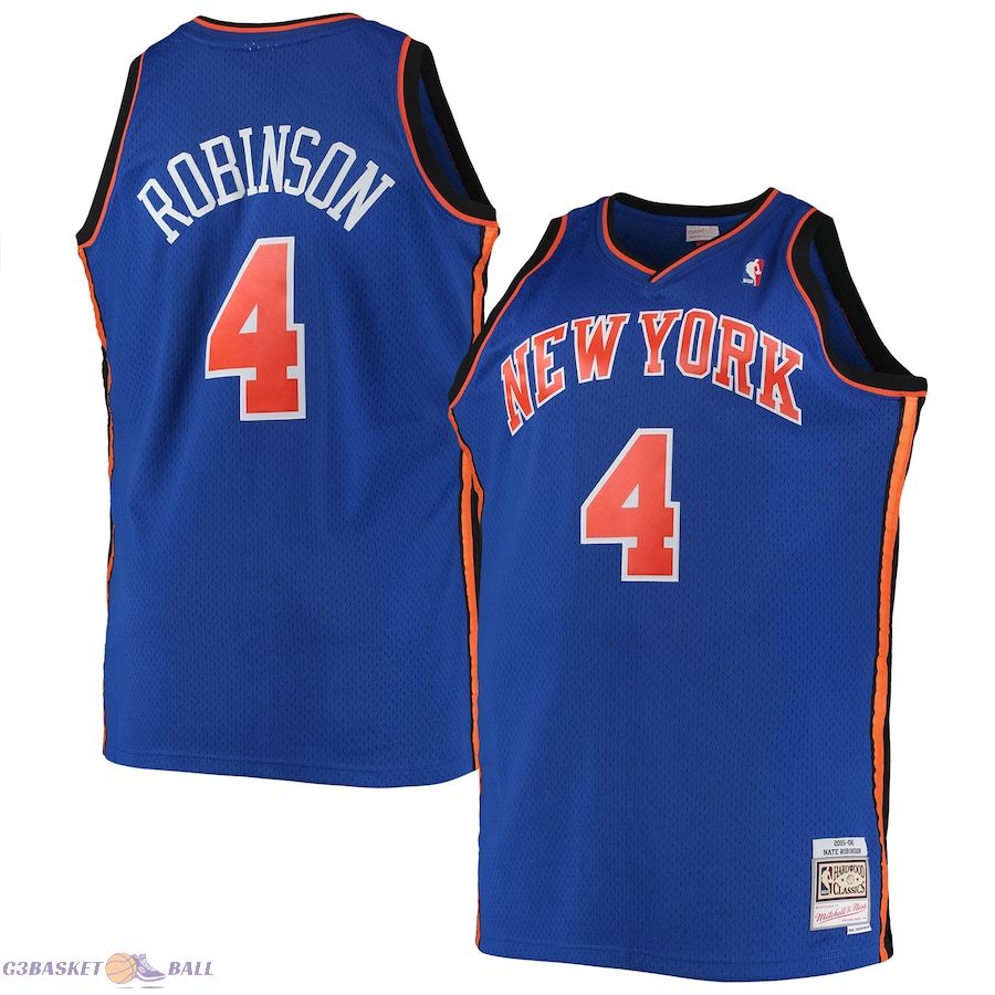 Men's New York Knicks Nate Robinson Mitchell & Ness Blue 2005/06 Big & Tall Hardwood Classics Swingman Jersey