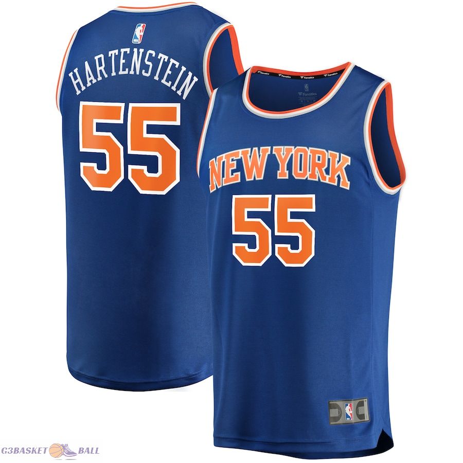 Men's New York Knicks Isaiah Hartenstein Fanatics Blue Fast Break Replica Jersey - Icon Edition