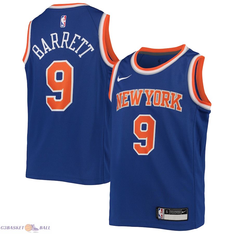 Youth New York Knicks RJ Barrett Royal Swingman Jersey - Icon Edition