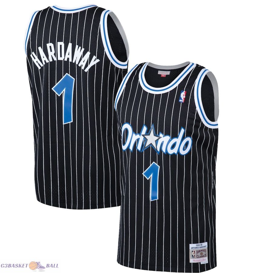 Men's Orlando Magic Penny Hardaway Mitchell & Ness Black Hardwood Classics Swingman Jersey