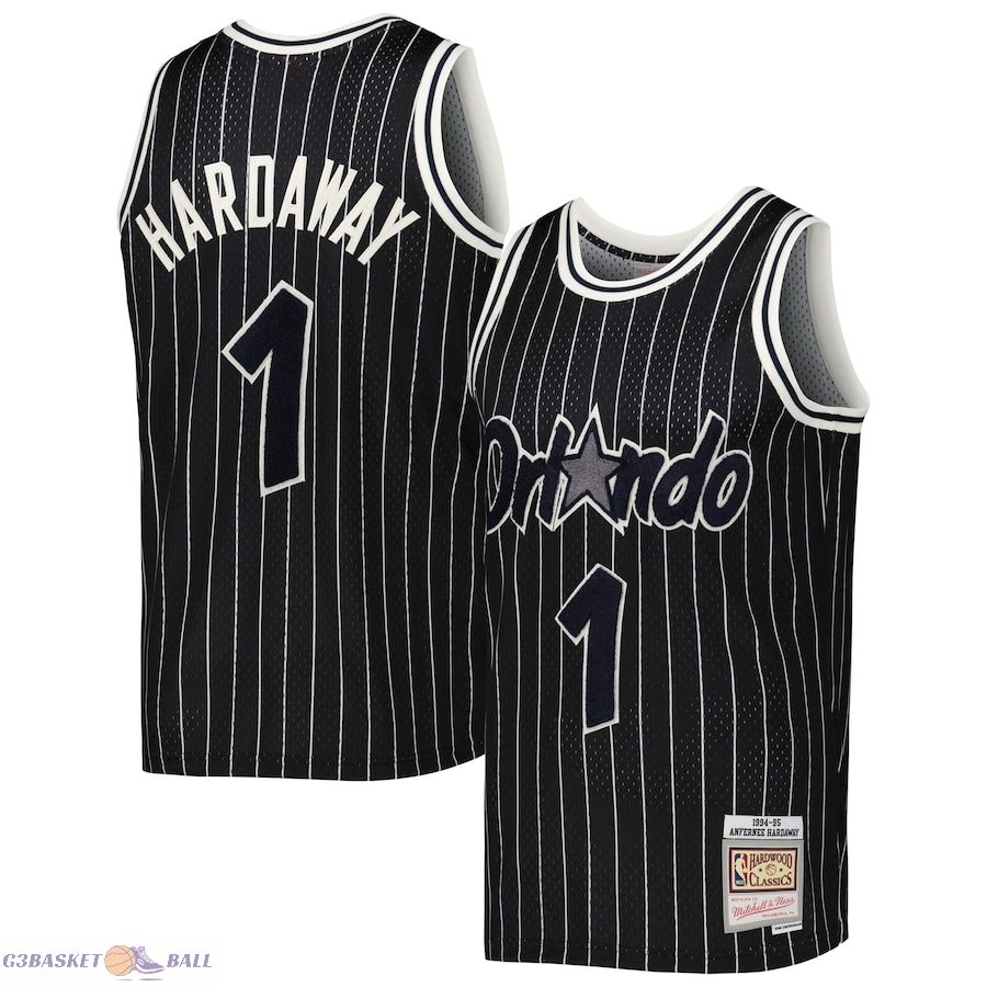 Men's Orlando Magic Penny Hardaway Mitchell & Ness Black 1994-95 Hardwood Classics Off-Court Swingman Jersey