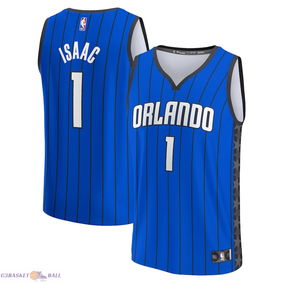 Men's Orlando Magic Jonathan Isaac Fanatics Blue Fast Break Replica Player Jersey - Statement Edition