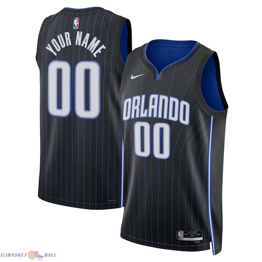 Unisex Orlando Magic Black Swingman Custom Jersey - Icon Edition