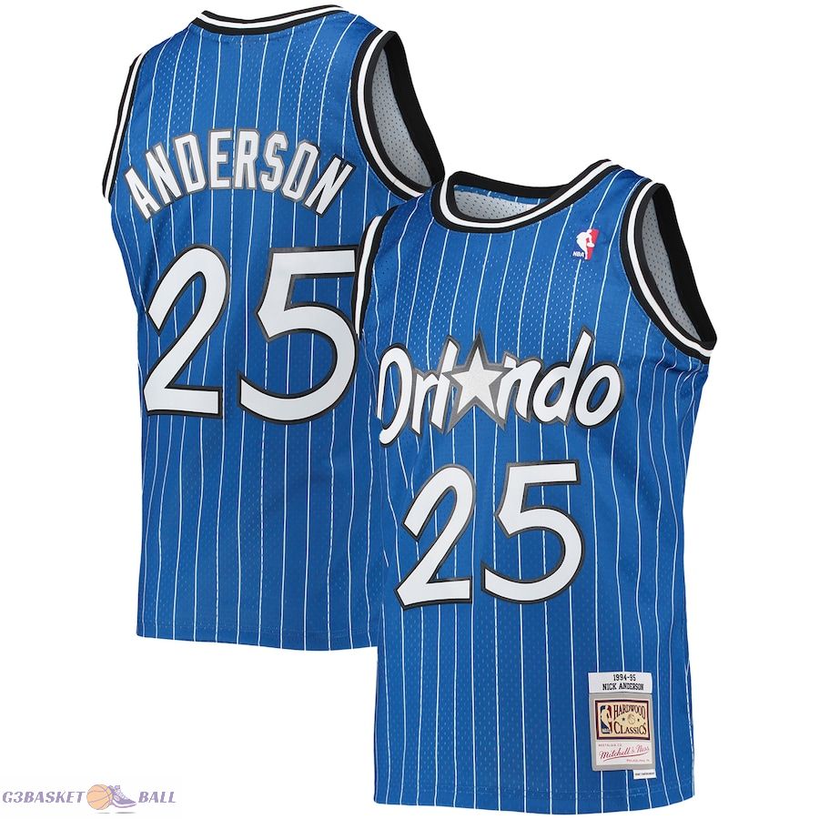 Men's Orlando Magic Nick Anderson Mitchell & Ness Blue 1994/95 Hardwood Classics Swingman Jersey