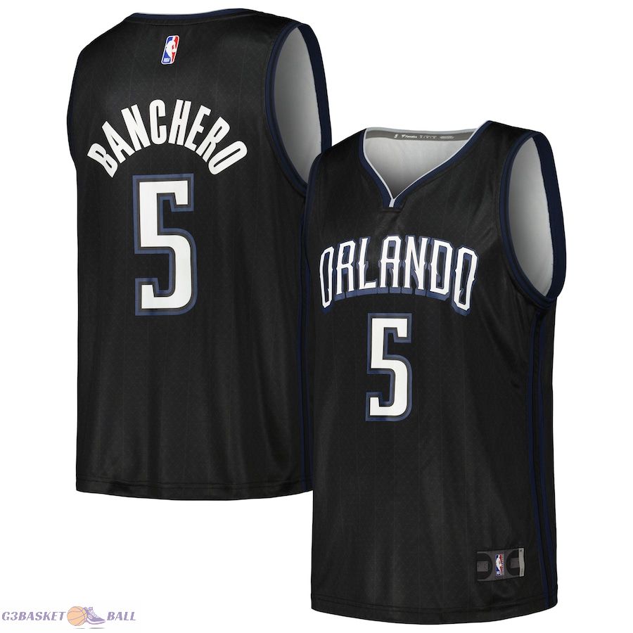 Men's Orlando Magic Paolo Banchero Fanatics Black Fastbreak Jersey - City Edition