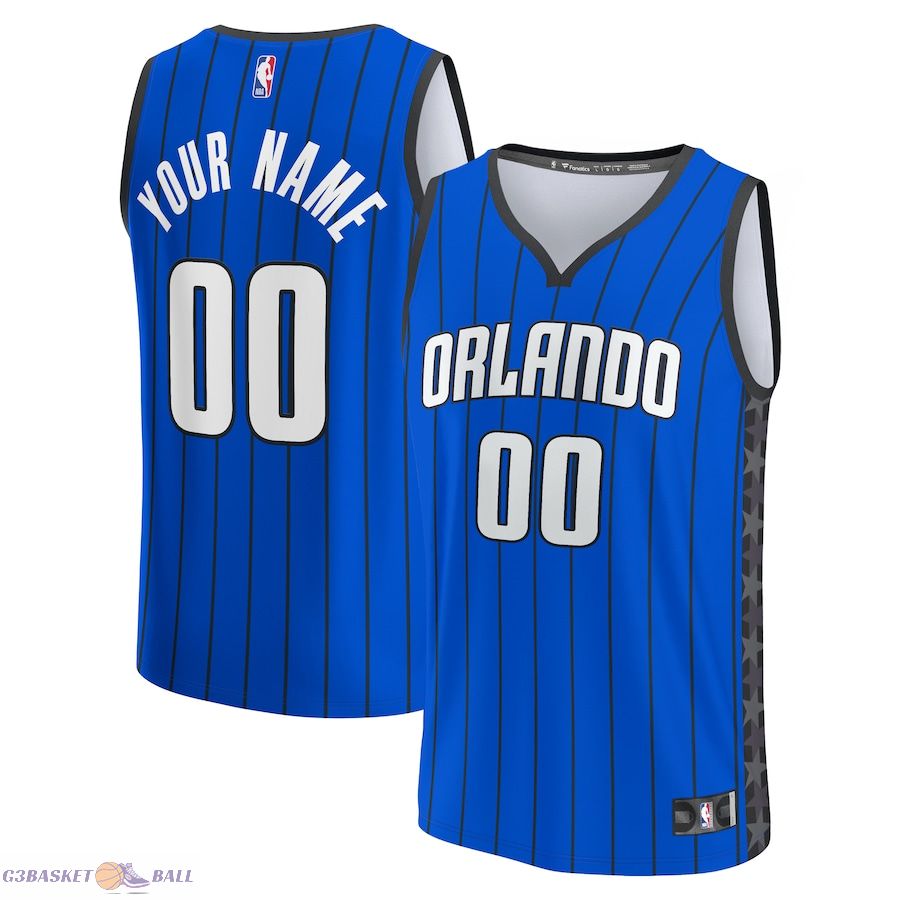 Men's Orlando Magic Fanatics Blue Fast Break Custom Jersey - Statement Edition