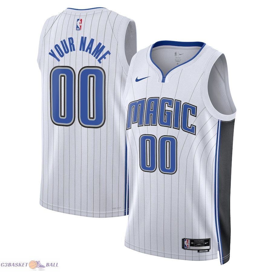 Unisex Orlando Magic White Swingman Custom Jersey - Association Edition