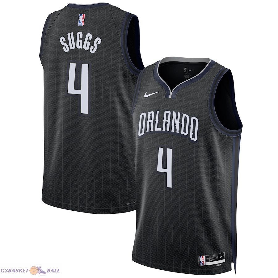 Unisex Orlando Magic Jalen Suggs Black 2022/23 Swingman Jersey - City Edition