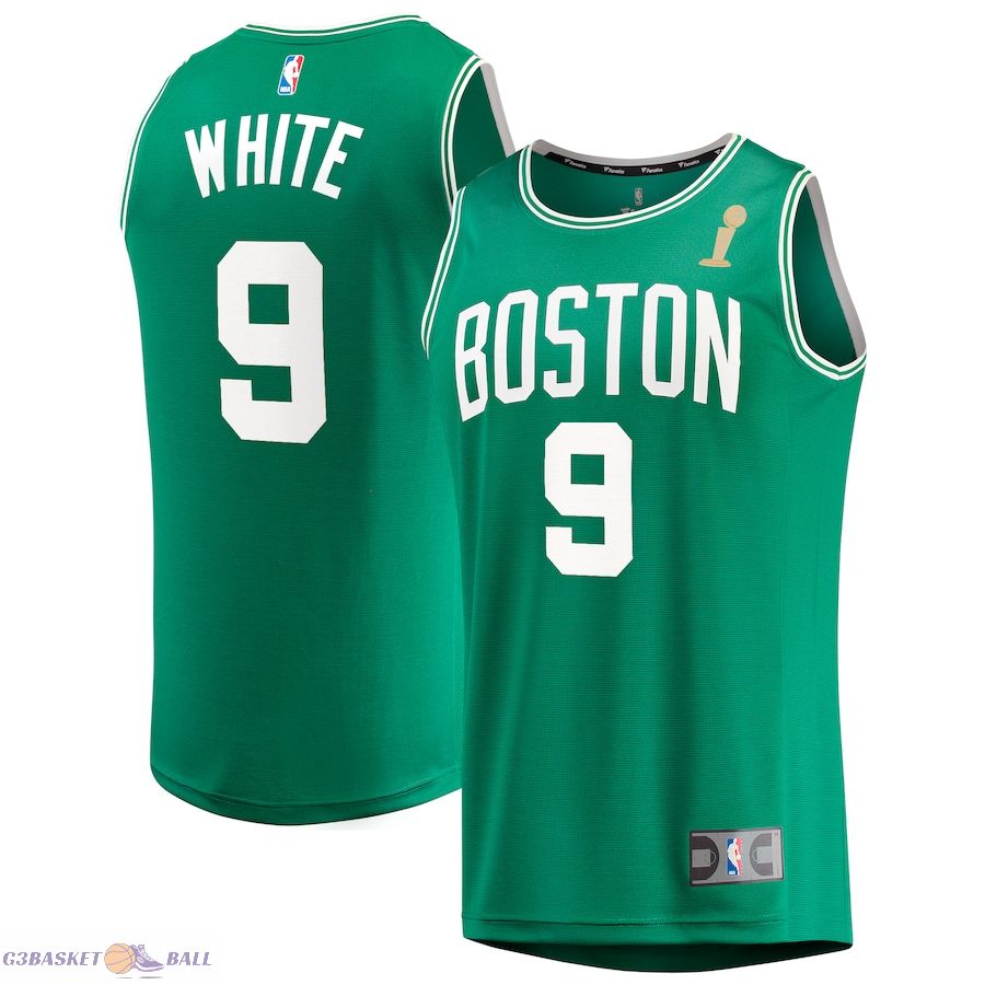 Men's Boston Celtics Derrick White Fanatics Kelly Green 2024 NBA Finals Champions Fast Break Replica Player Jersey - Icon Edition