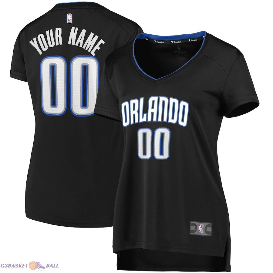 Women's Orlando Magic Fanatics Black Fast Break Replica Custom Jersey - Icon Edition