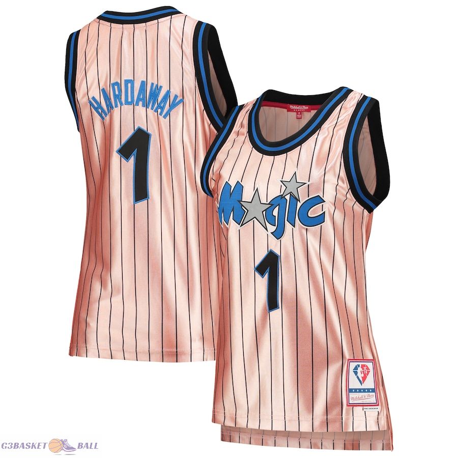 Women's Orlando Magic Penny Hardaway Mitchell & Ness Pink 75th Anniversary Rose Gold 1993 Swingman Jersey