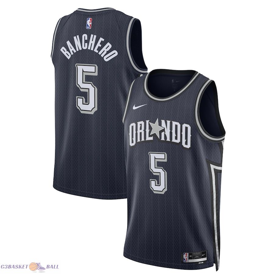 Unisex Orlando Magic Paolo Banchero Navy 2023/24 Swingman Jersey - City Edition