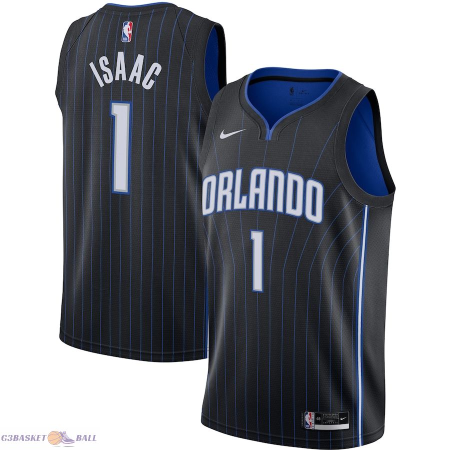 Men's Orlando Magic Jonathan Isaac Black Swingman Jersey - Icon Edition