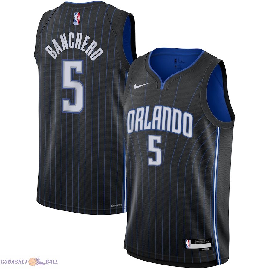 Youth Orlando Magic Paolo Banchero Black Swingman Jersey - Icon Edition