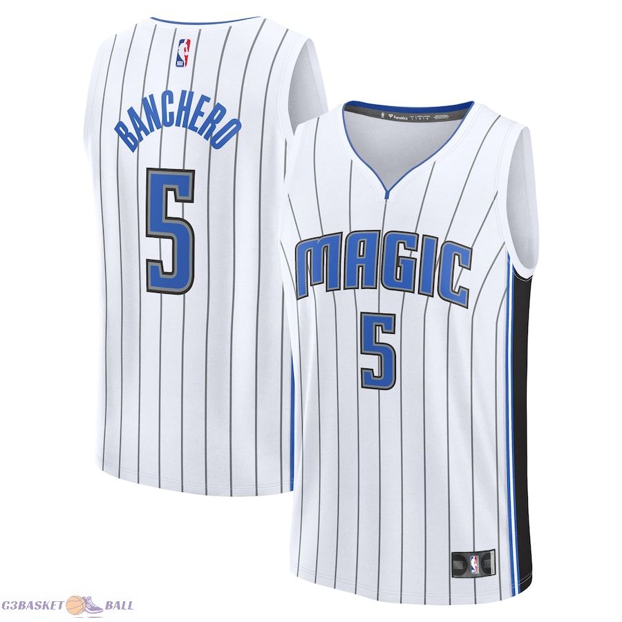 Youth Orlando Magic Paolo Banchero Fanatics White Fast Break Replica Player Jersey - Association Edition