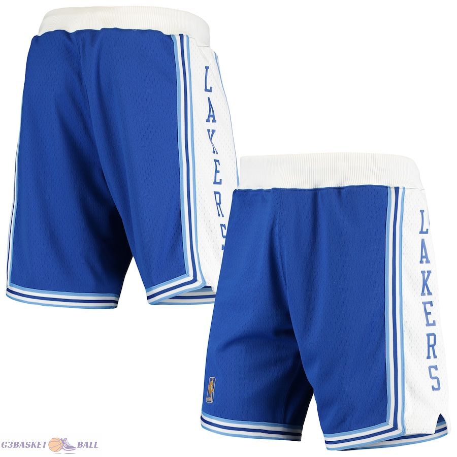 Men's Los Angeles Lakers Mitchell & Ness Blue/White 2009/2010 Hardwood Classics Authentic Shorts