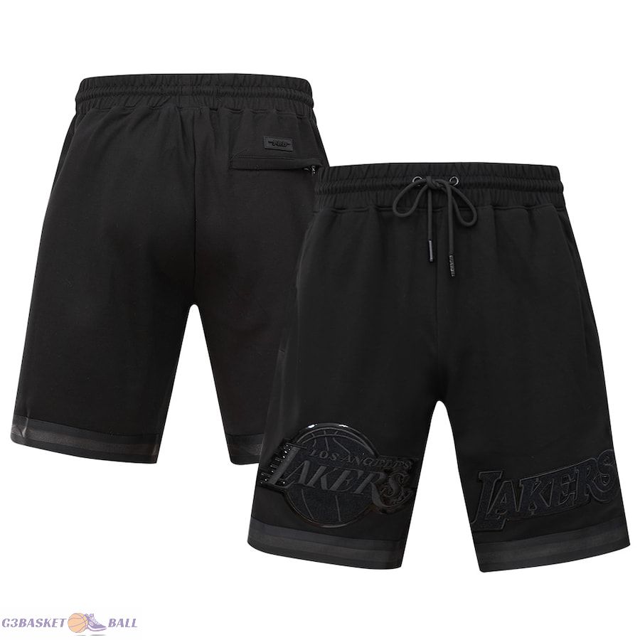 Men's Los Angeles Lakers Pro Standard Black Triple Black Pro Team Shorts