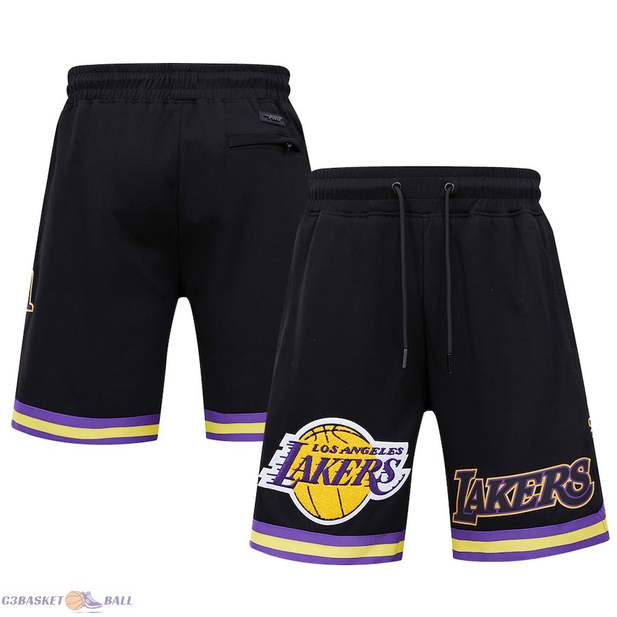 Men's Los Angeles Lakers Pro Standard Black Classic Chenille DK Shorts