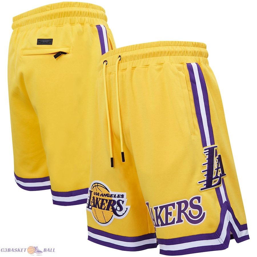 Men's Los Angeles Lakers Pro Standard Gold Chenille Shorts