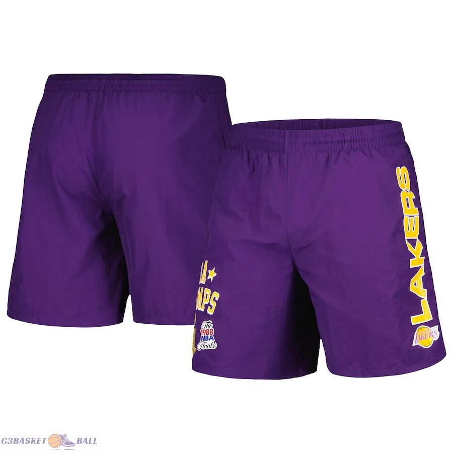 Men's Los Angeles Lakers Mitchell & Ness Purple 1988 Finals Champions Heritage Shorts