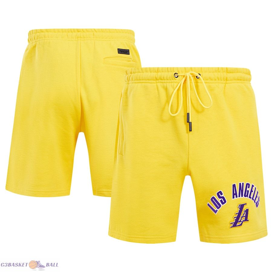 Men's Los Angeles Lakers Pro Standard Gold Classic FLC Shorts