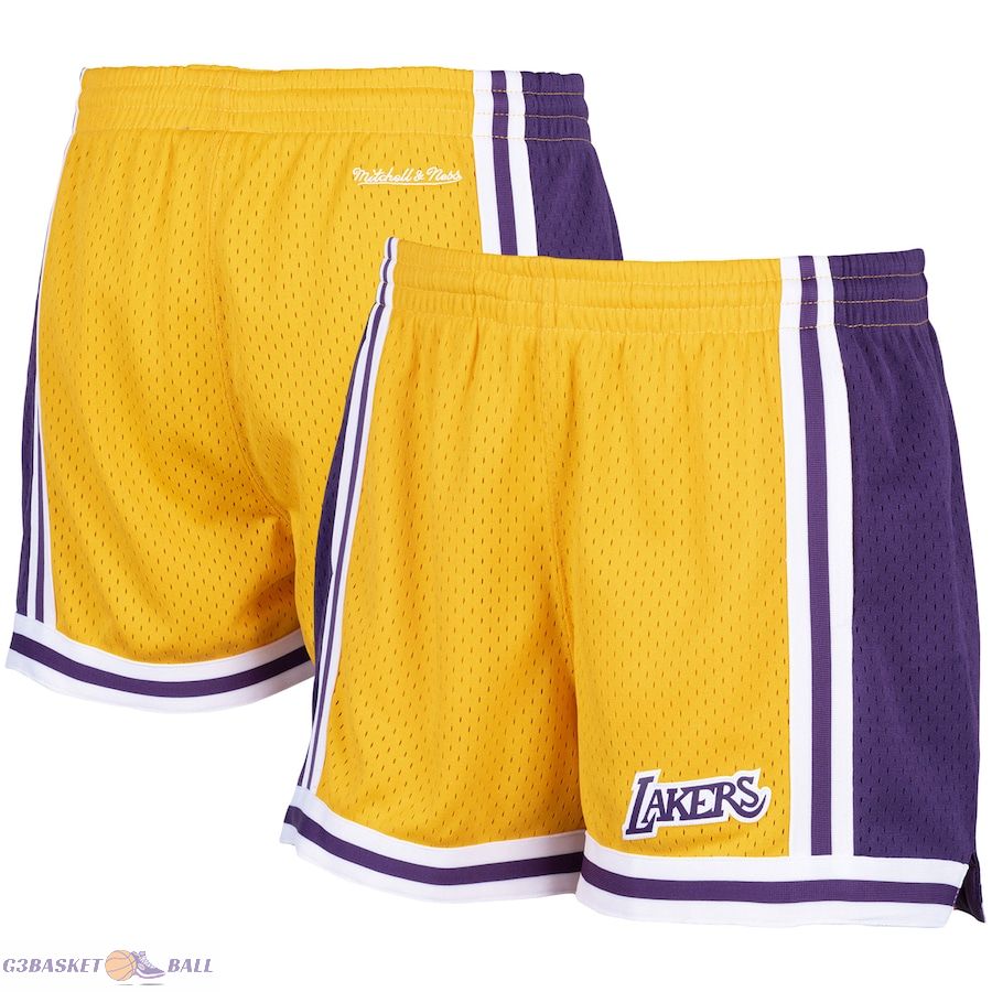 Women's Los Angeles Lakers Mitchell & Ness Gold Jump Shot Shorts