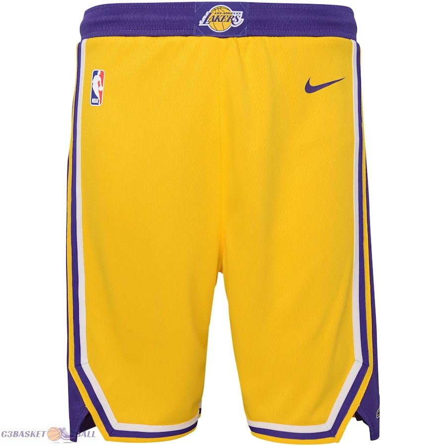 Youth Los Angeles Lakers Gold Icon Edition Mesh Performance Swingman Shorts