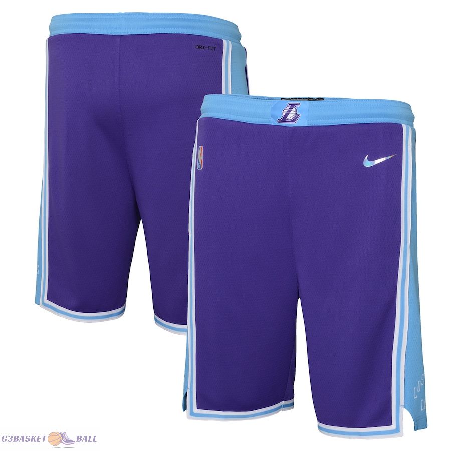 Youth Los Angeles Lakers Purple 2021/22 City Edition Courtside Swingman Shorts