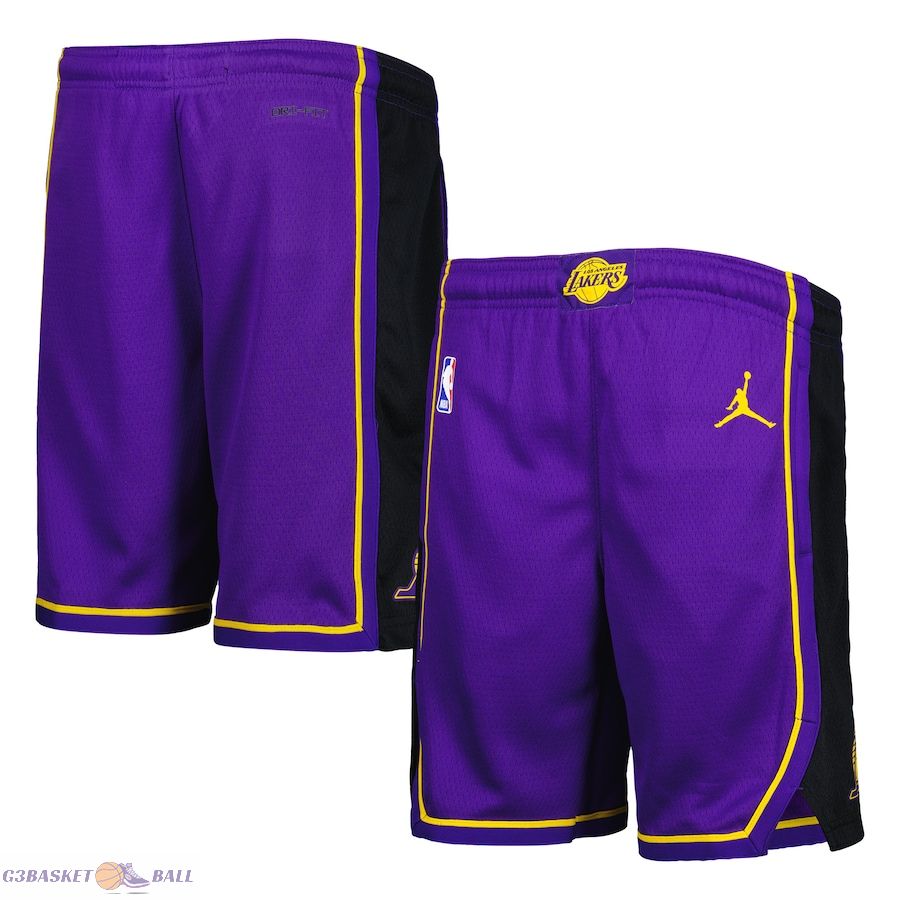 Youth Los Angeles Lakers Jordan Brand Purple Statement Edition Swingman Performance Shorts