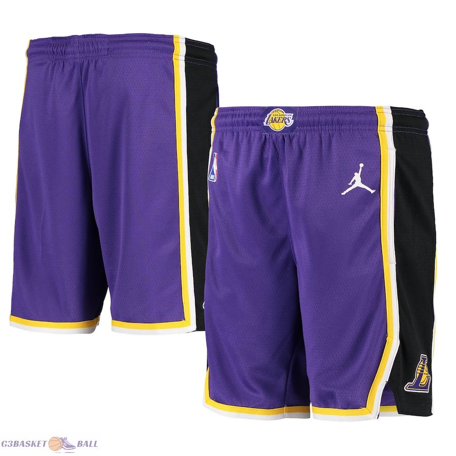 Youth Los Angeles Lakers Jordan Brand Purple 2019/20 Swingman Performance Shorts - Statement Edition