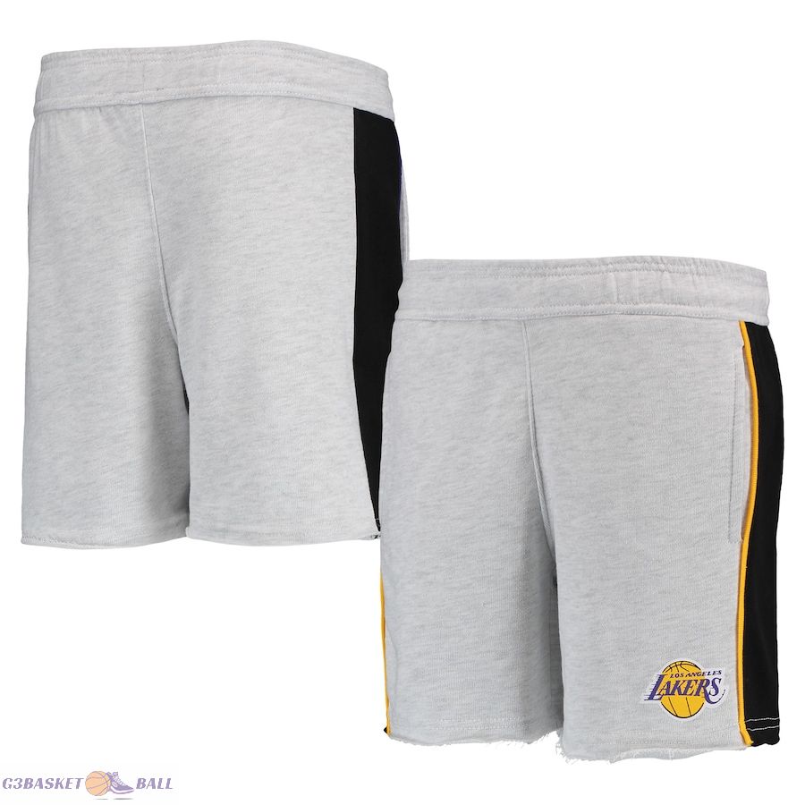 Youth Los Angeles Lakers Heathered Gray Wingback Shorts