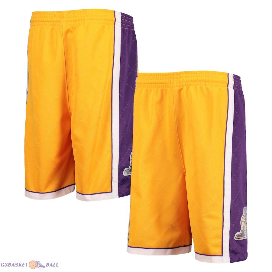 Youth Los Angeles Lakers Mitchell & Ness Gold 2009 Hardwood Classics 75th Anniversary Swingman Shorts