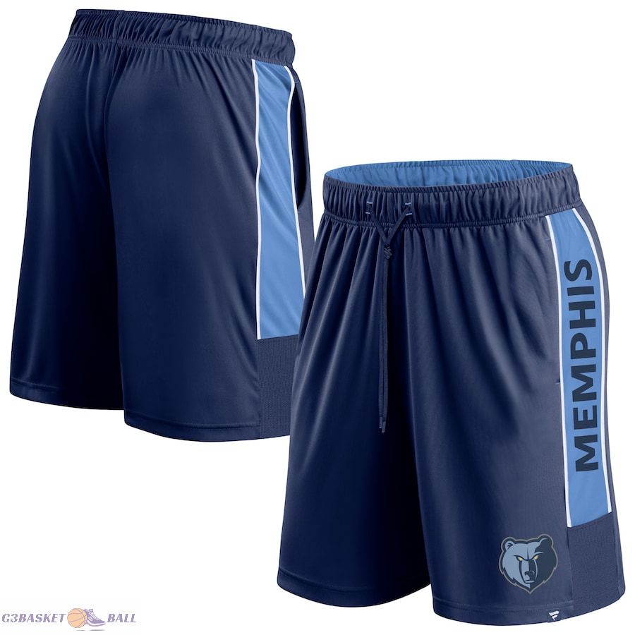 Men's Memphis Grizzlies Fanatics Navy Game Winner Defender Shorts