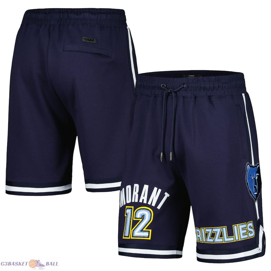 Men's Memphis Grizzlies Ja Morant Pro Standard Navy Player Name & Number Shorts