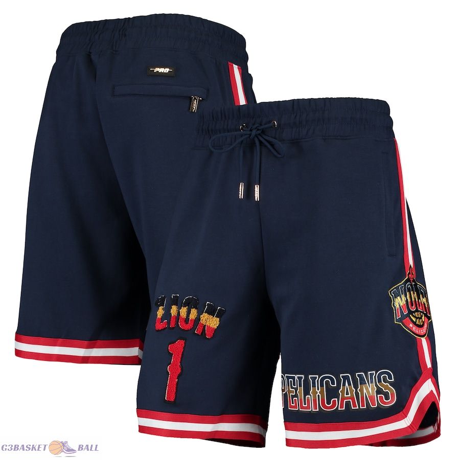 Men's New Orleans Pelicans Zion Williamson Pro Standard Navy Team Player Shorts