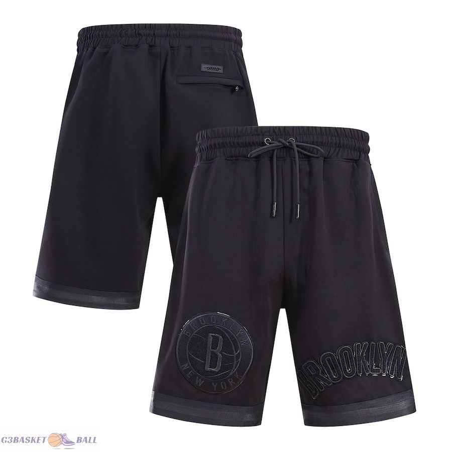 Men's Brooklyn Nets Pro Standard Black Triple Black Pro Team Shorts