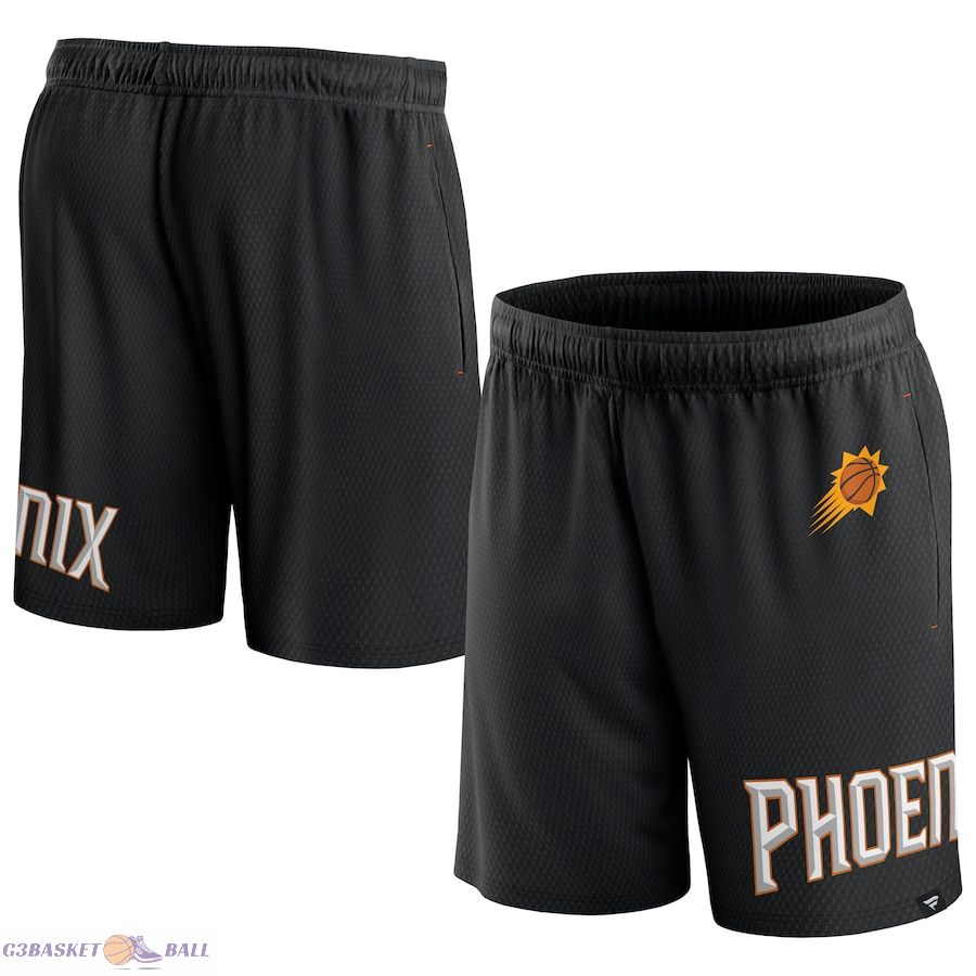 Men's Phoenix Suns Fanatics Black Free Throw Mesh Shorts