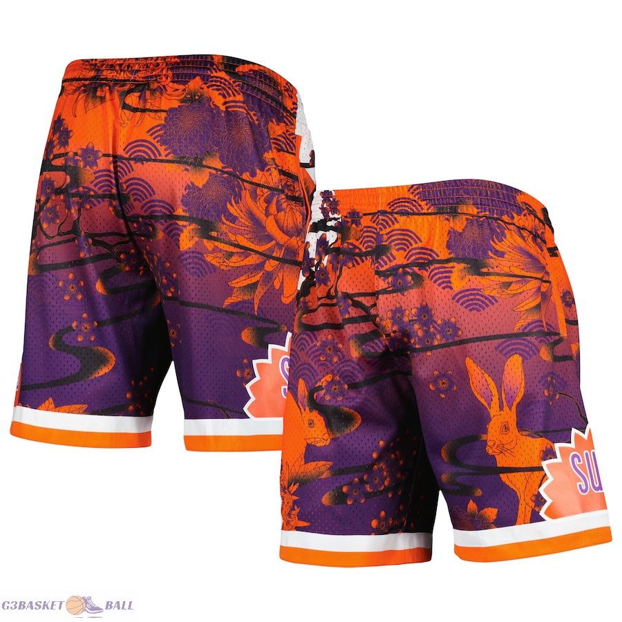 Men's Phoenix Suns Mitchell & Ness Orange Lunar New Year Swingman Shorts