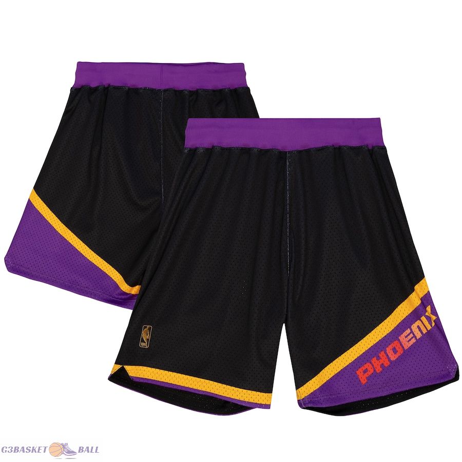 Men's Phoenix Suns Mitchell & Ness Black 1996-97 Hardwood Classics Authentic Shorts