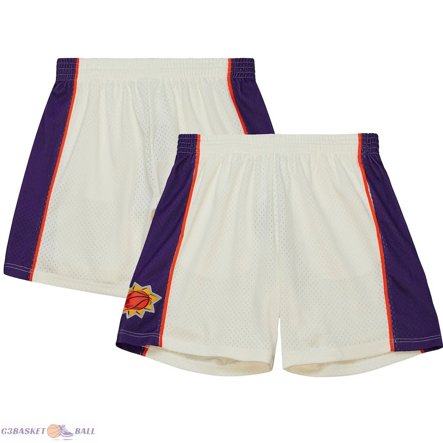 Men's Phoenix Suns Mitchell & Ness White 2001-02 Hardwood Classics Team Color Swingman Shorts