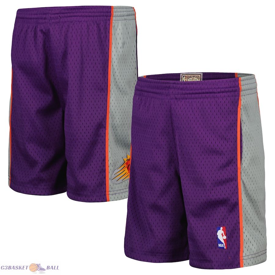 Youth Phoenix Suns Mitchell & Ness Purple Hardwood Classics Swingman Shorts