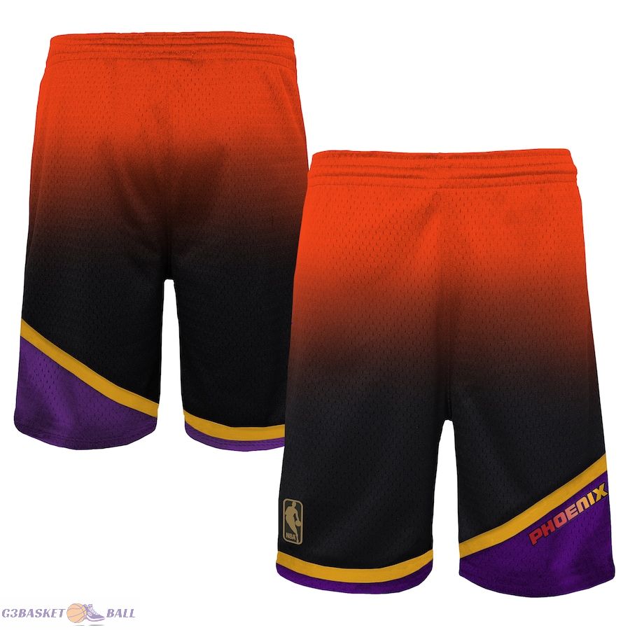 Youth Phoenix Suns Mitchell & Ness Orange/Black 1996/97 Hardwood Classics Fadeaway Reload 3.0 Swingman Shorts