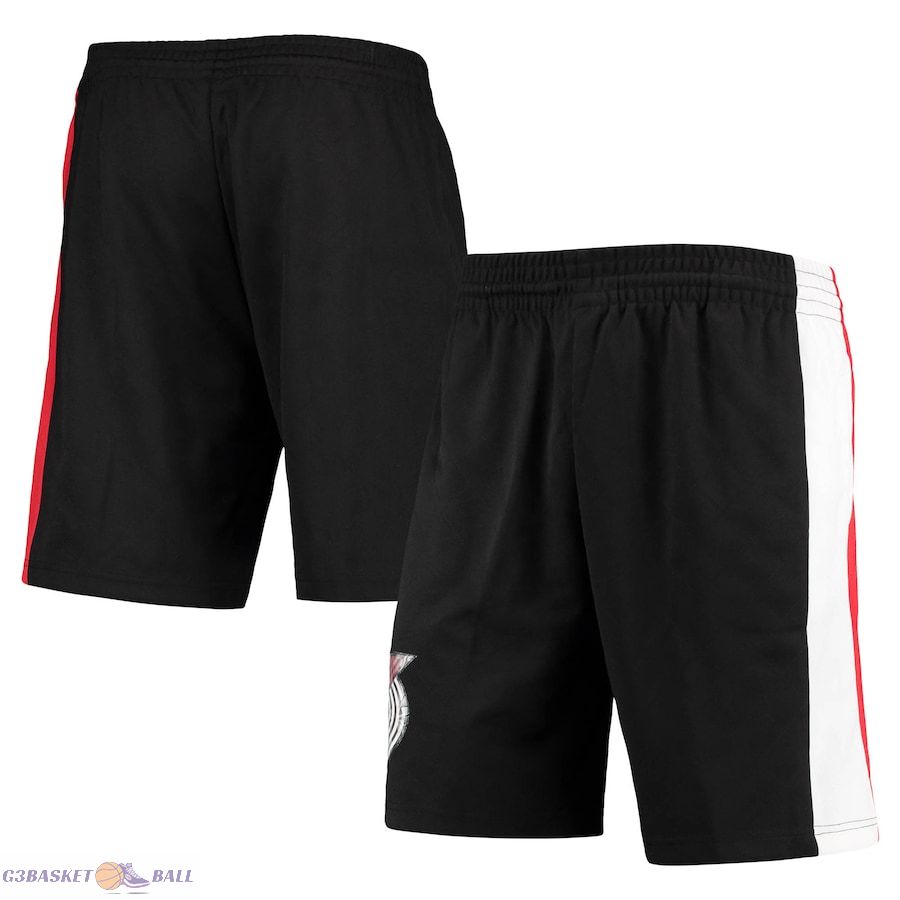 Men's Portland Trail Blazers Mitchell & Ness Black Hardwood Classics 75th Anniversary Swingman Shorts