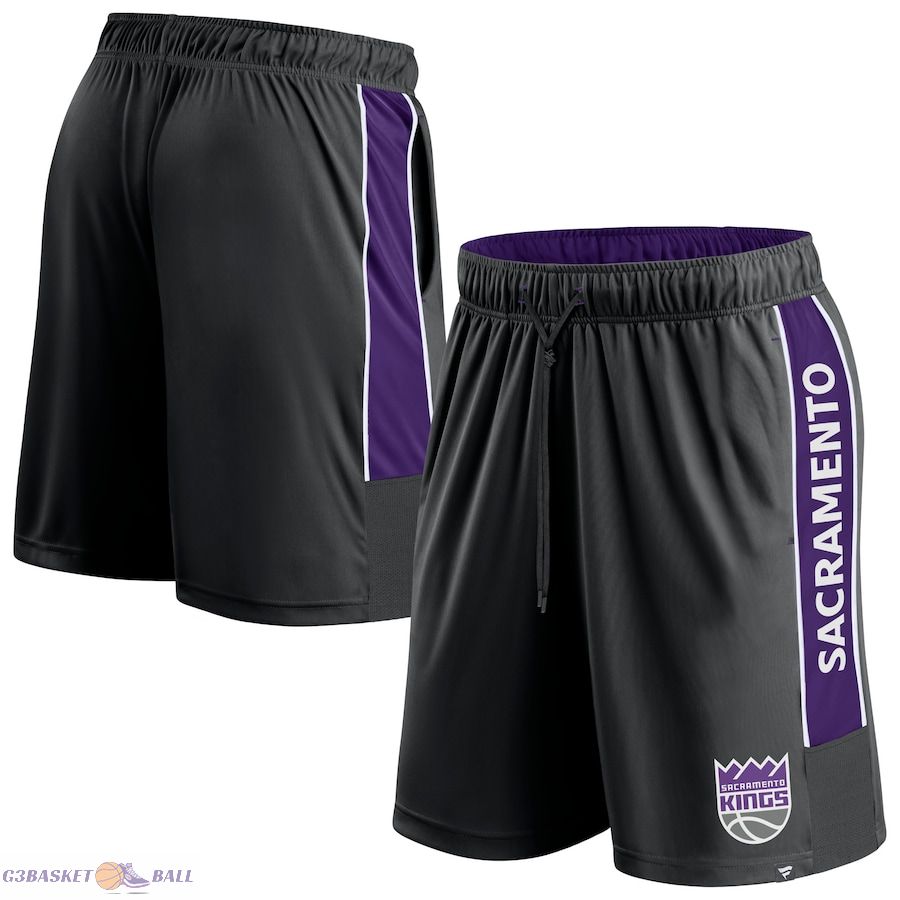 Men's Sacramento Kings Fanatics Black Game Winner Defender Shorts