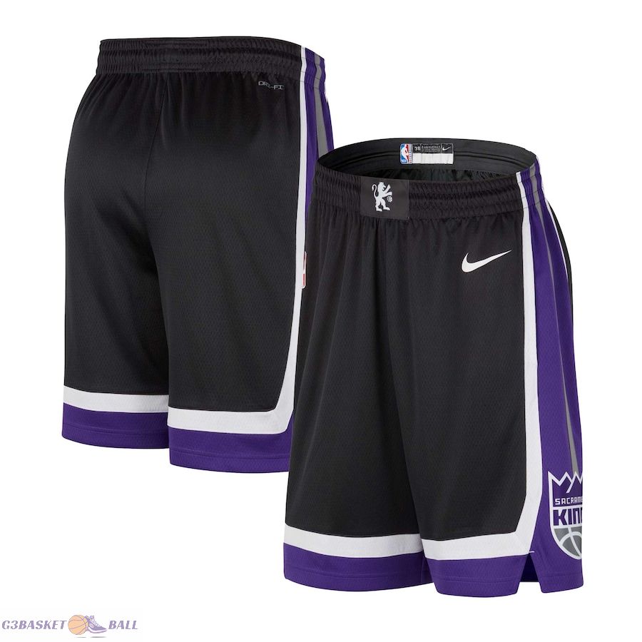 Men's Sacramento Kings Black Swingman Icon Edition Shorts