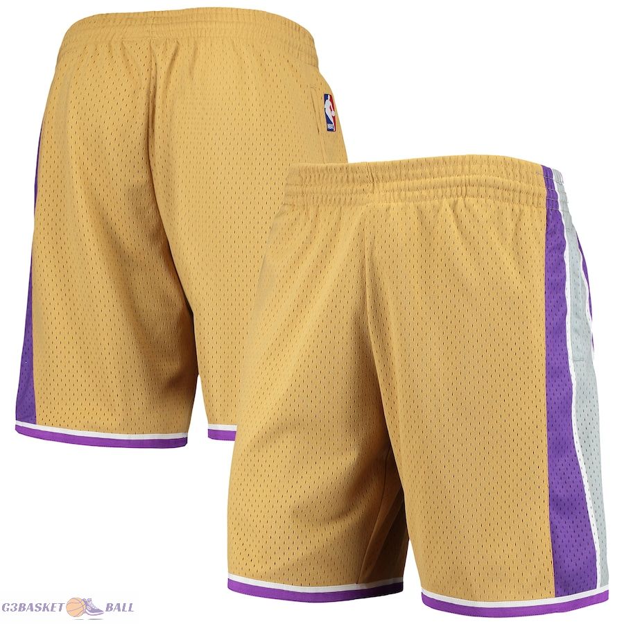 Men's Sacramento Kings Mitchell & Ness Gold 2005-06 Hardwood Classics Swingman Shorts