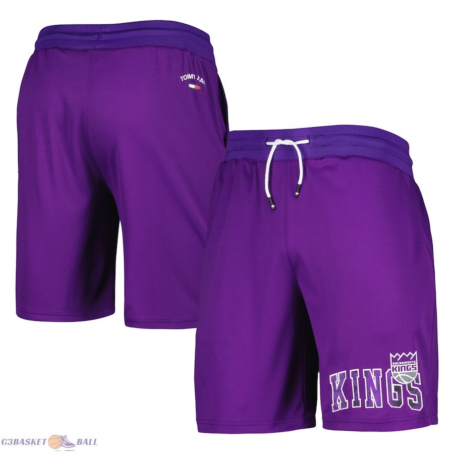 Men's Sacramento Kings Tommy Jeans Purple Mike Mesh Basketball Shorts