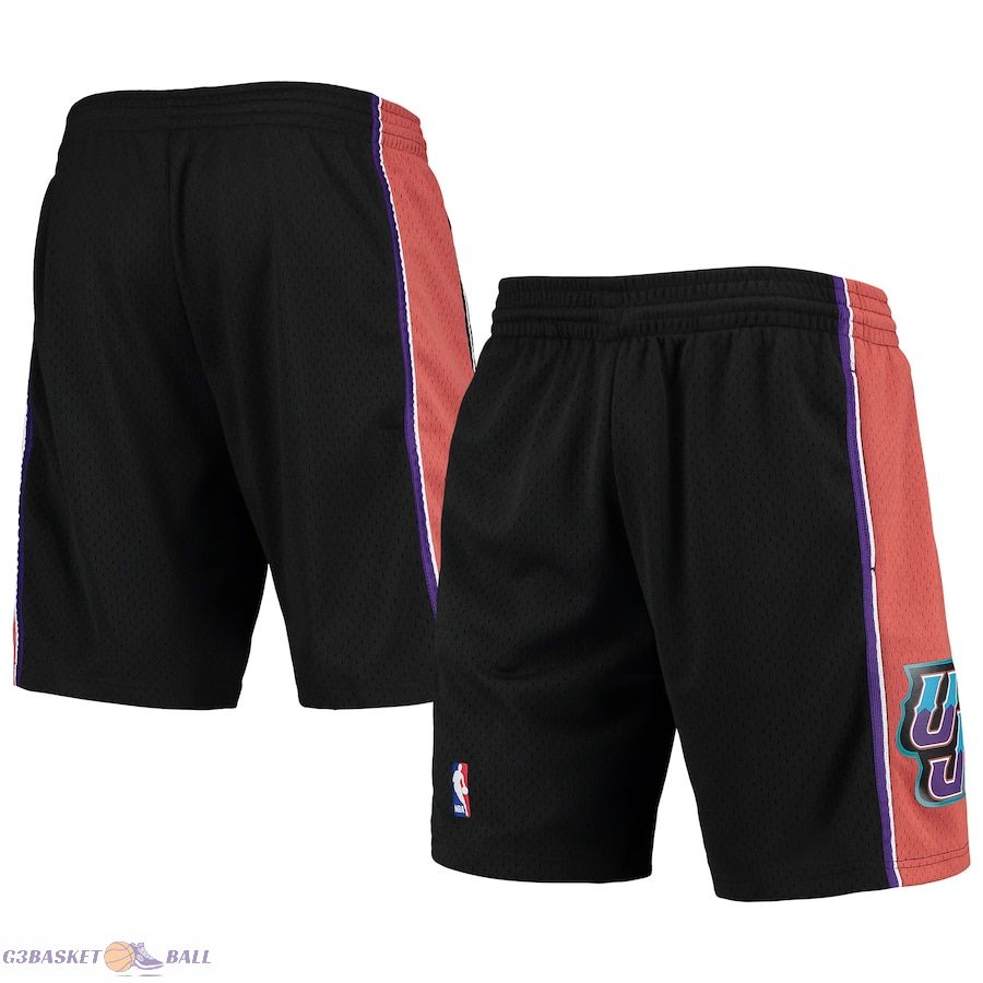 Men's Utah Jazz Mitchell & Ness Black 1998-99 Hardwood Classics Swingman Shorts